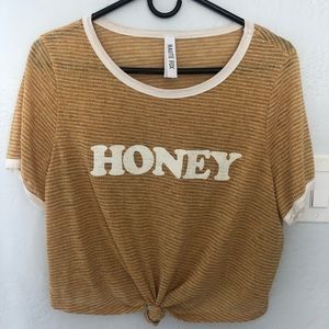 HONEY Tie Knot Crop